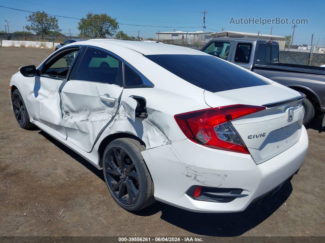 2020 Honda Civic Sport White vin: 19XFC2F8XLE204259