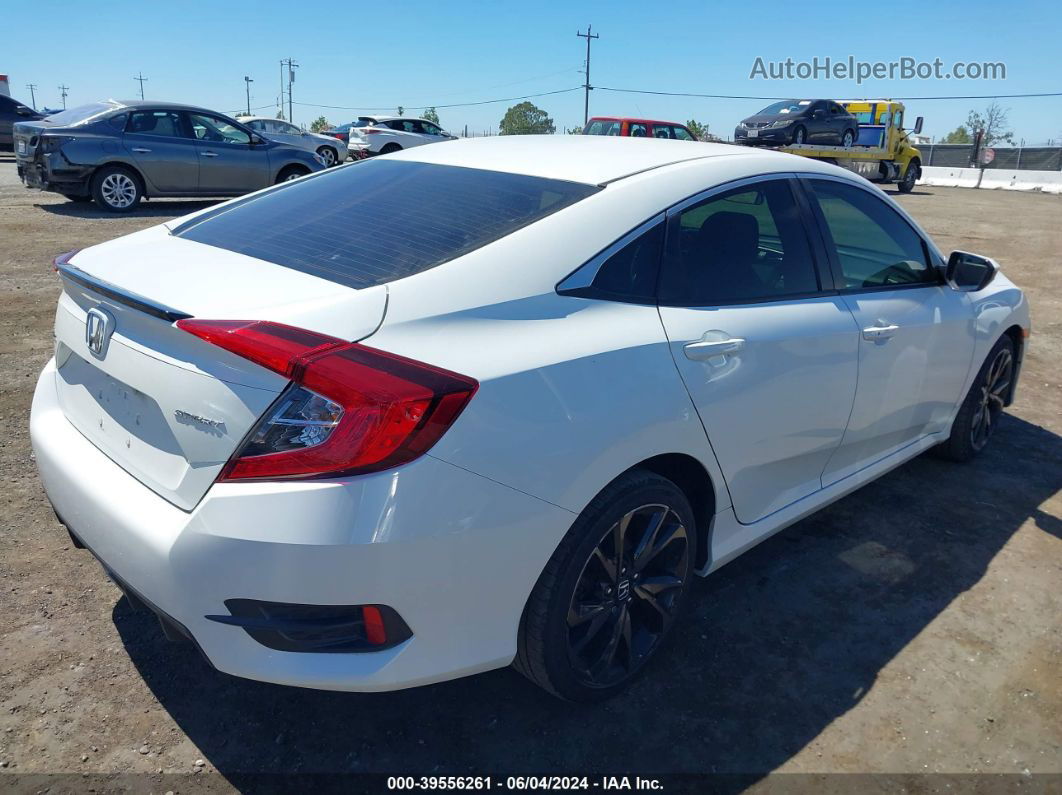 2020 Honda Civic Sport White vin: 19XFC2F8XLE204259