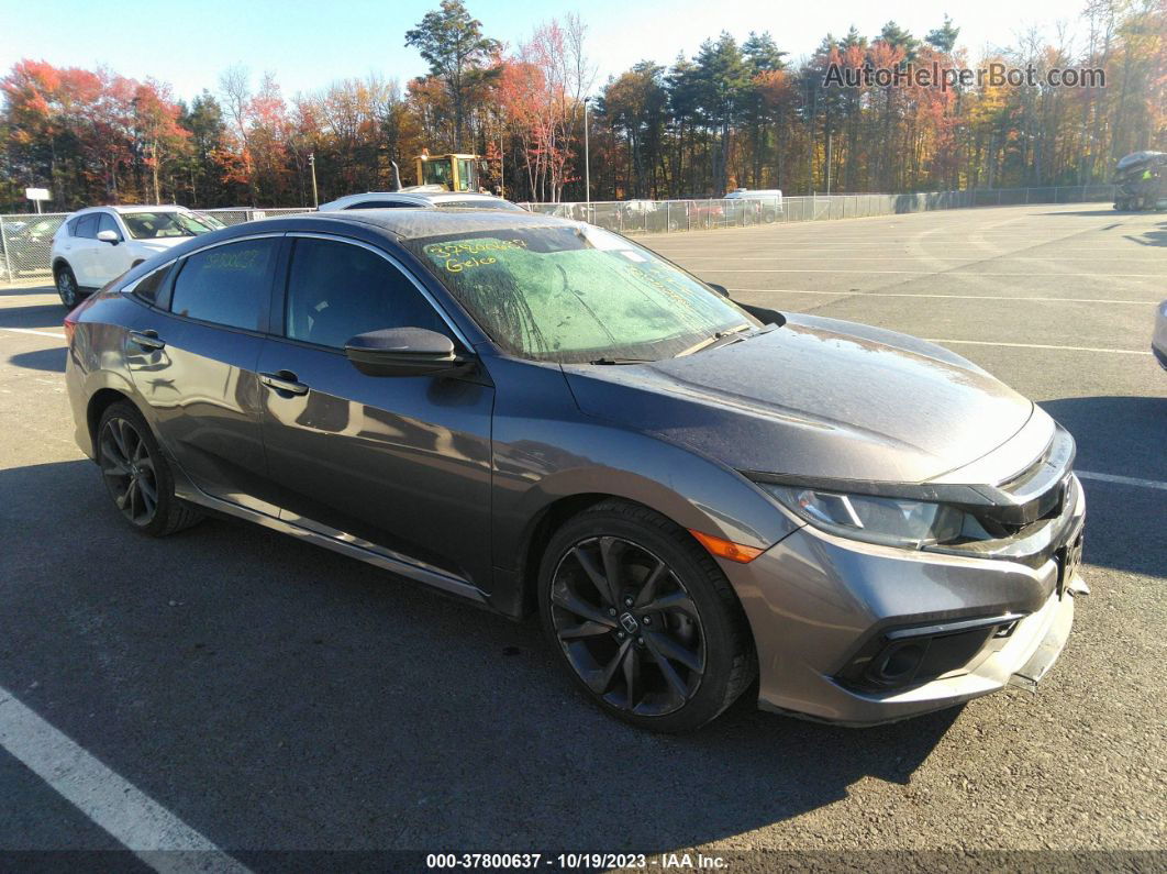 2020 Honda Civic Sedan Sport Gray vin: 19XFC2F8XLE215357