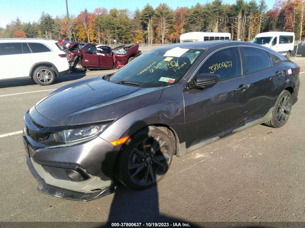 2020 Honda Civic Sedan Sport Gray vin: 19XFC2F8XLE215357