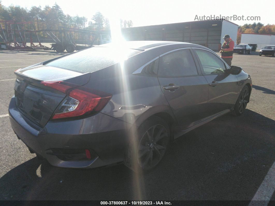 2020 Honda Civic Sedan Sport Gray vin: 19XFC2F8XLE215357