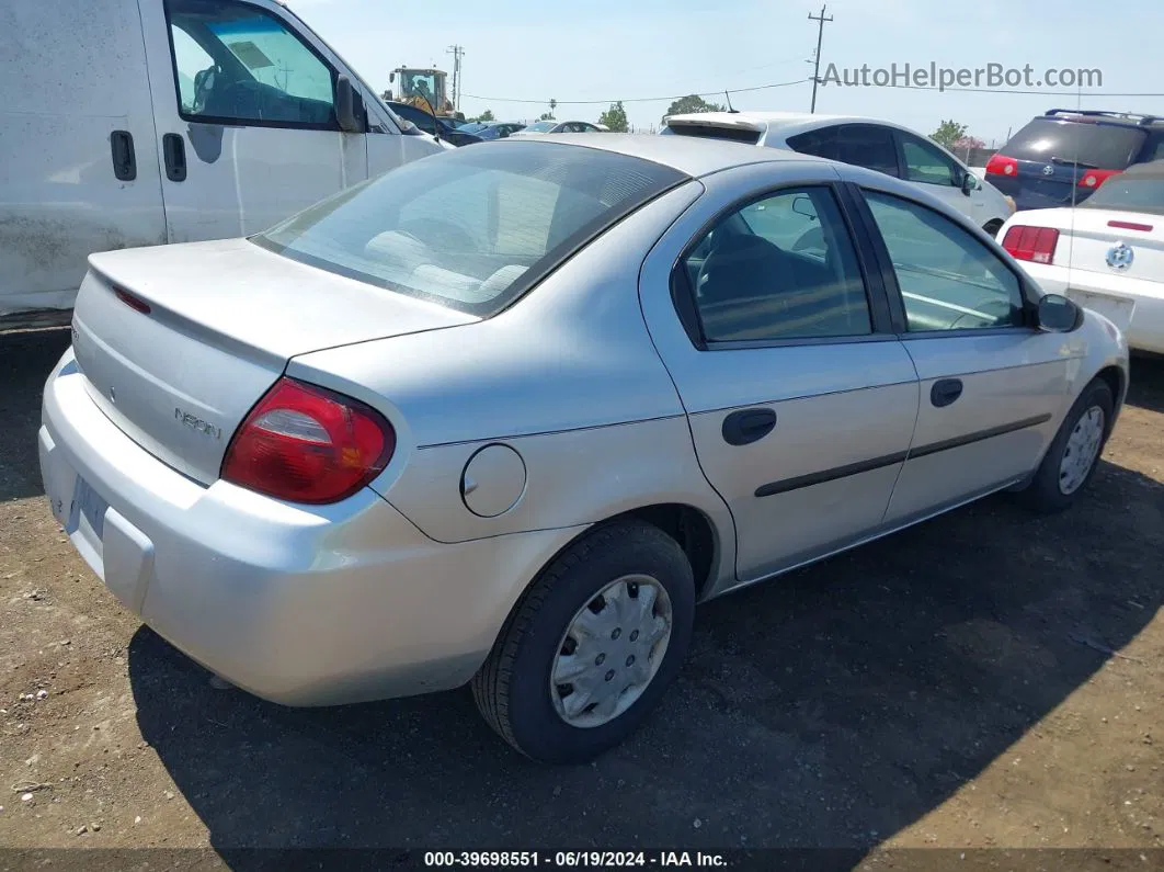 2004 Dodge Neon Se Silver vin: 1B3ES26C04D606881