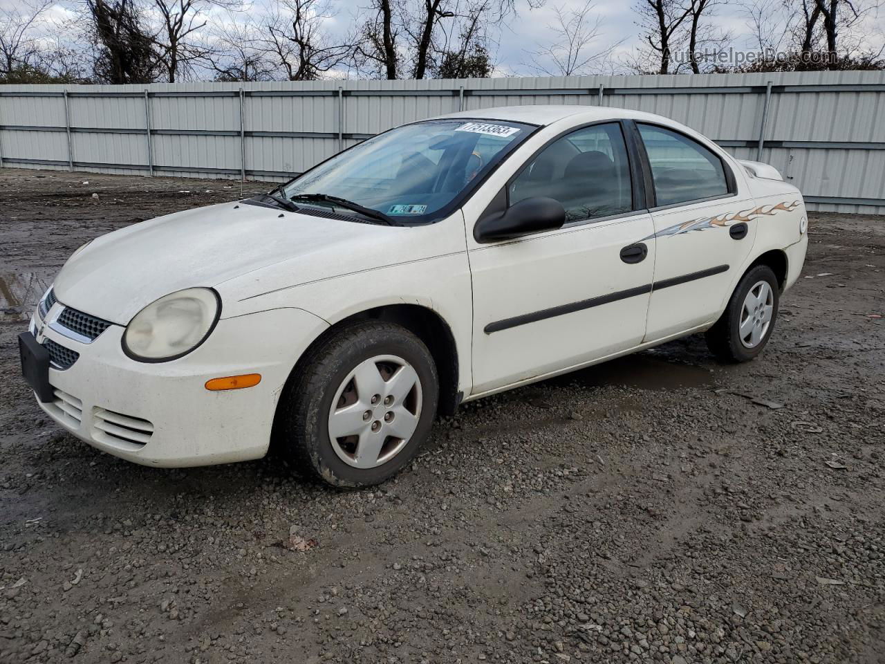 2004 Dodge Neon Base White vin: 1B3ES26C24D627005