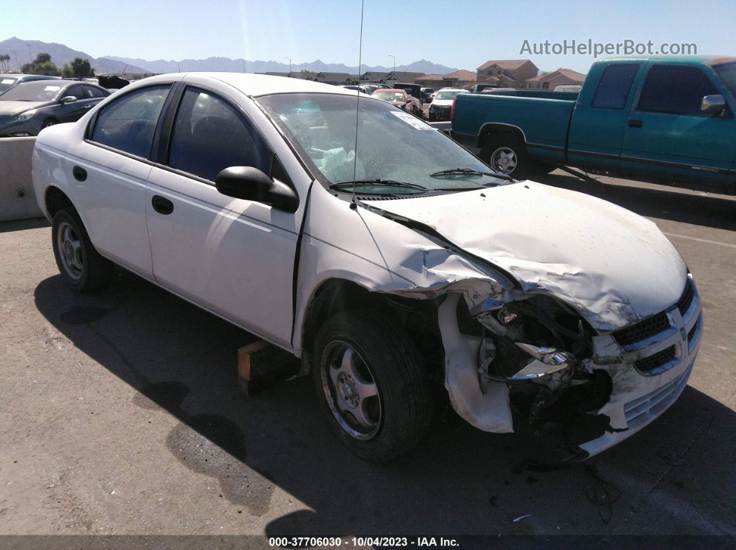 2004 Dodge Neon Se White vin: 1B3ES26C54D552364