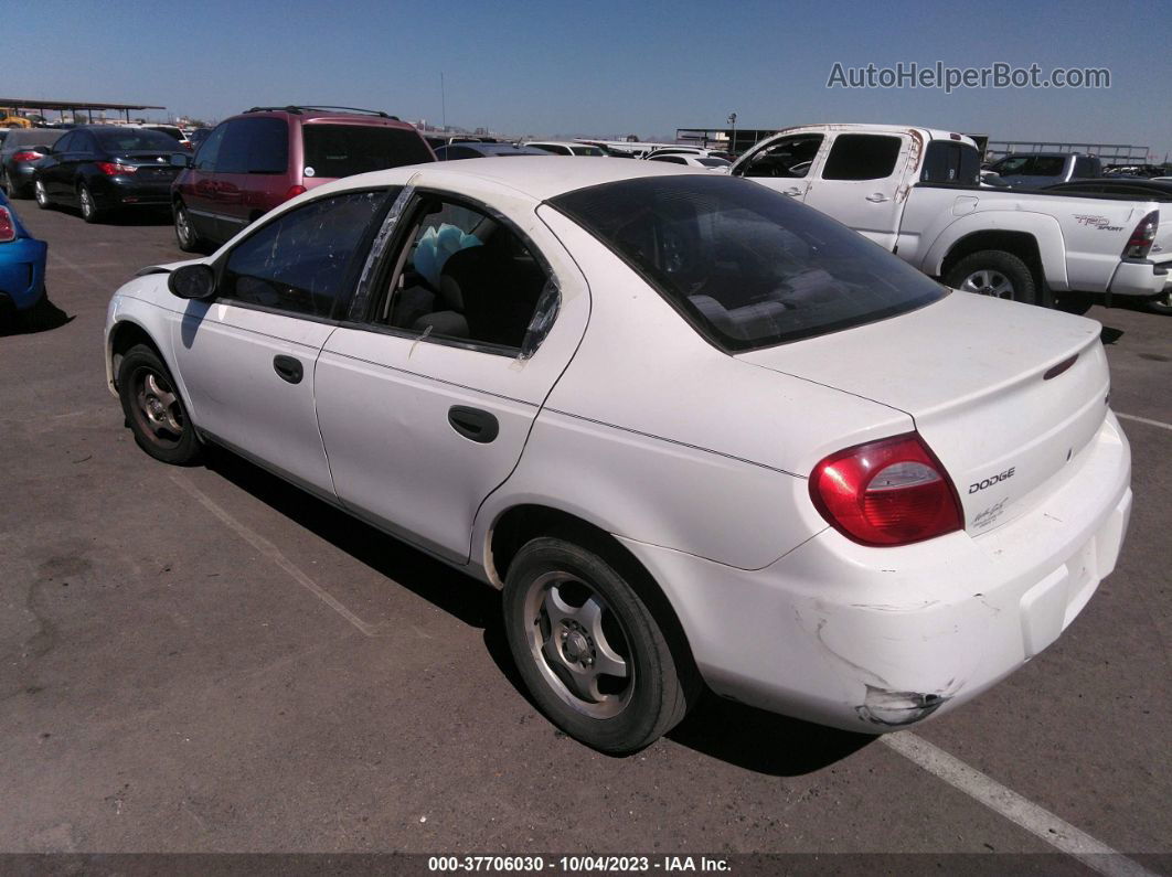 2004 Dodge Neon Se White vin: 1B3ES26C54D552364