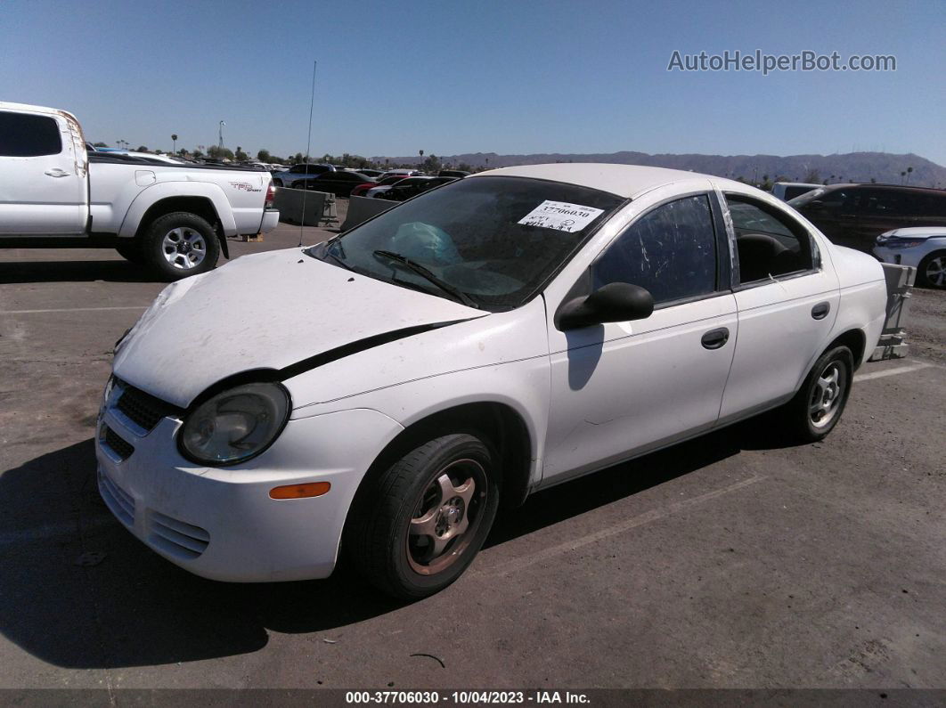 2004 Dodge Neon Se White vin: 1B3ES26C54D552364