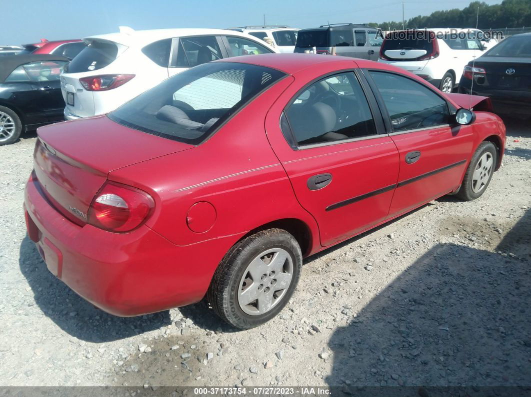 2004 Dodge Neon Se Red vin: 1B3ES26C64D573000