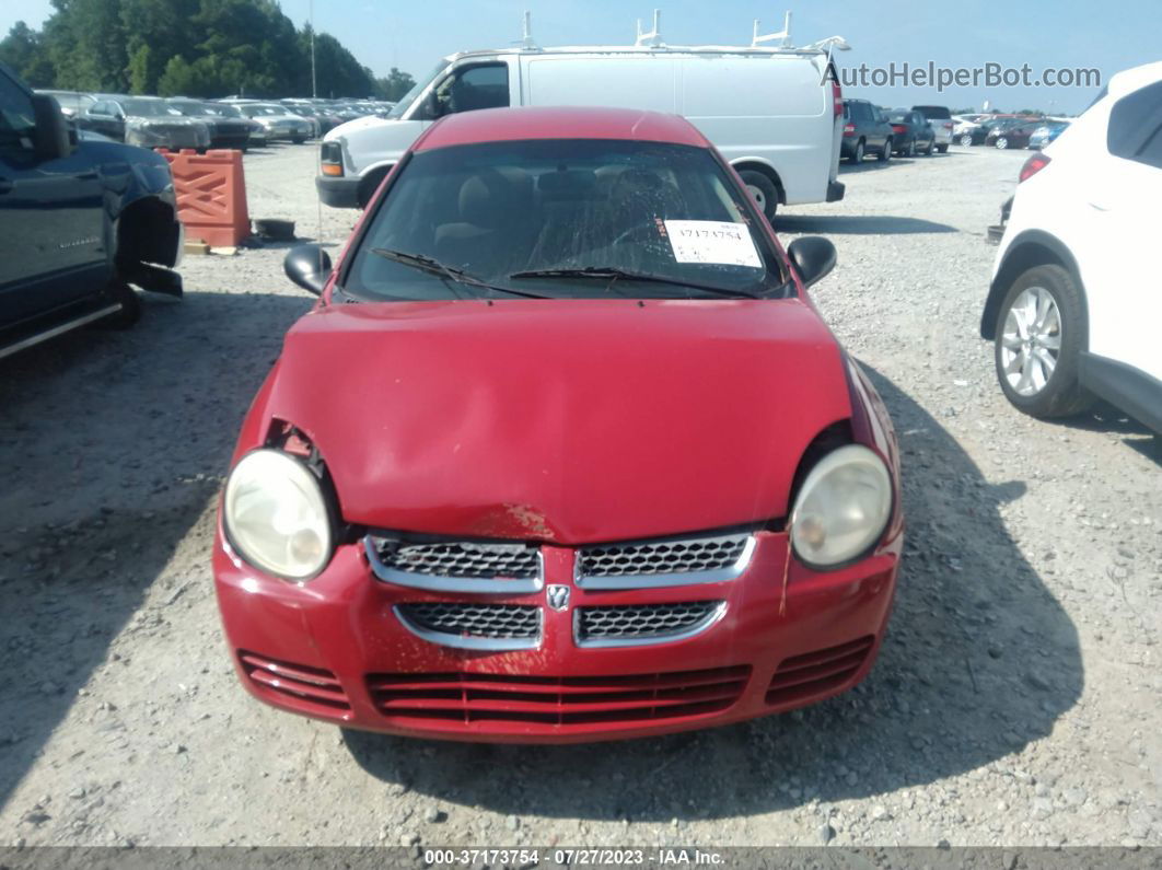 2004 Dodge Neon Se Red vin: 1B3ES26C64D573000