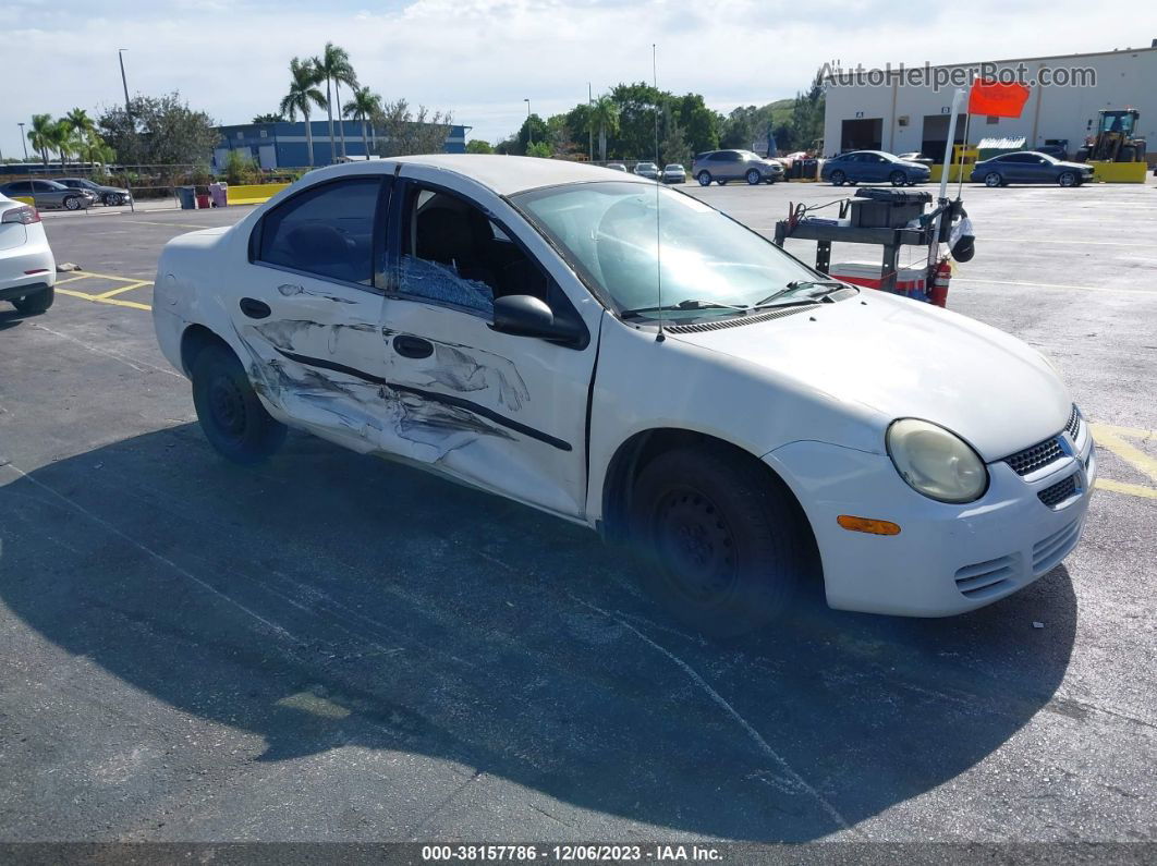 2004 Dodge Neon Se White vin: 1B3ES26CX4D605933