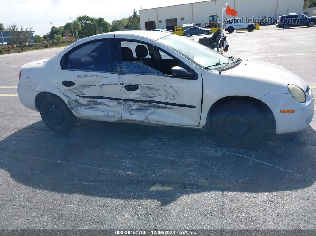 2004 Dodge Neon Se White vin: 1B3ES26CX4D605933