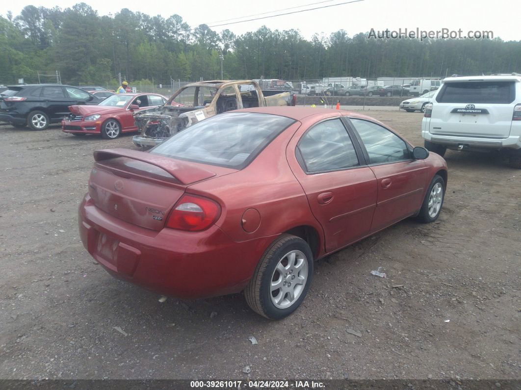 2004 Dodge Neon Sxt Maroon vin: 1B3ES56C04D502490