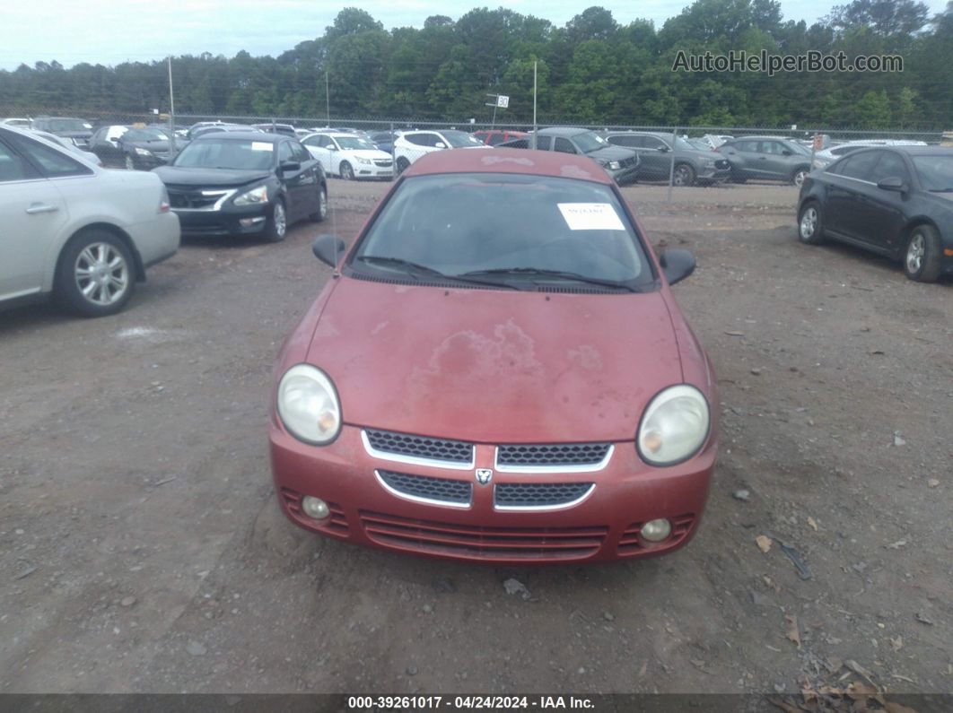 2004 Dodge Neon Sxt Maroon vin: 1B3ES56C04D502490