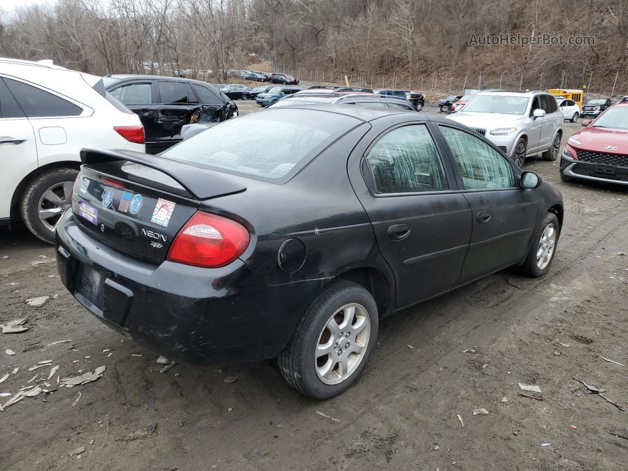 2004 Dodge Neon Sxt Черный vin: 1B3ES56C04D577383