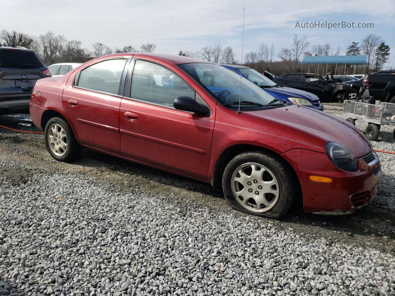 2004 Dodge Neon Sxt Red vin: 1B3ES56C14D593818