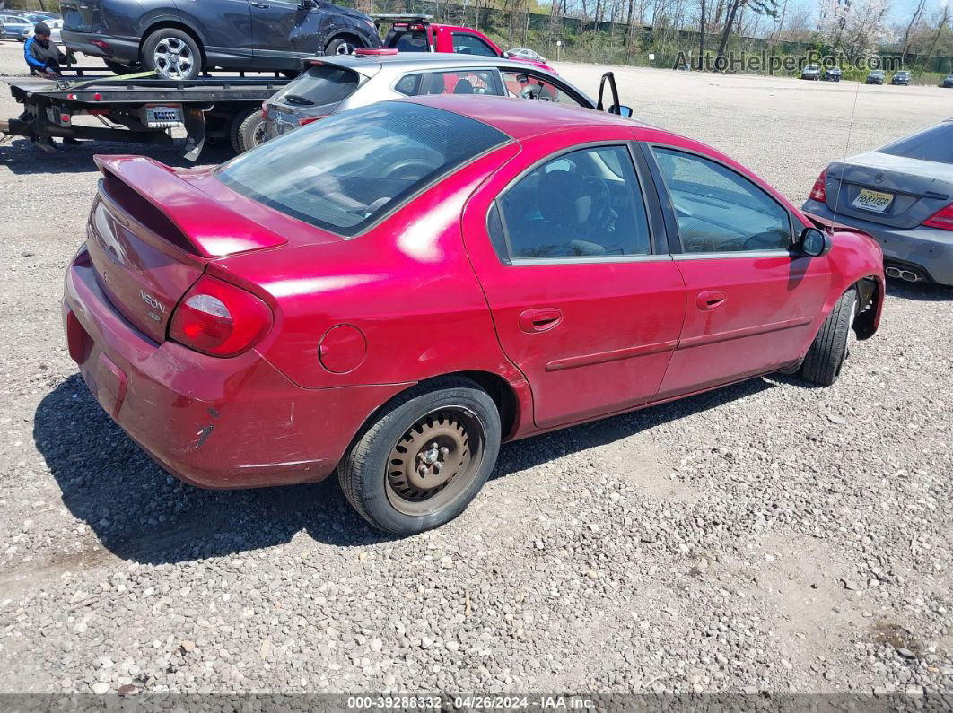 2004 Dodge Neon Sxt Red vin: 1B3ES56C24D516973