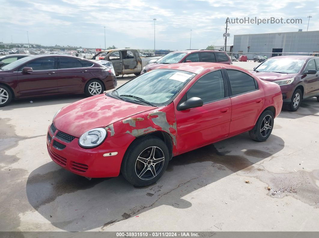 2004 Dodge Neon Sxt Red vin: 1B3ES56C34D526072