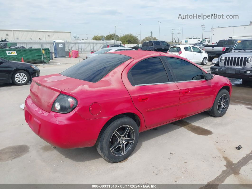 2004 Dodge Neon Sxt Red vin: 1B3ES56C34D526072