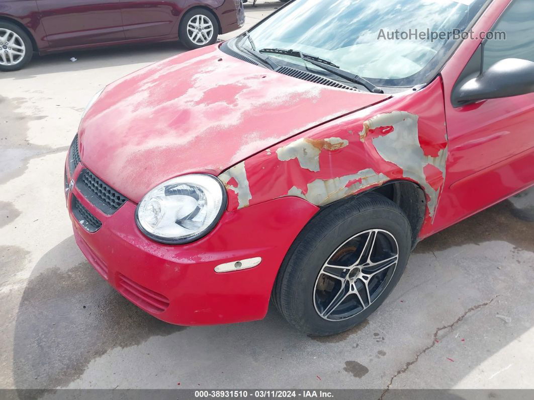 2004 Dodge Neon Sxt Red vin: 1B3ES56C34D526072