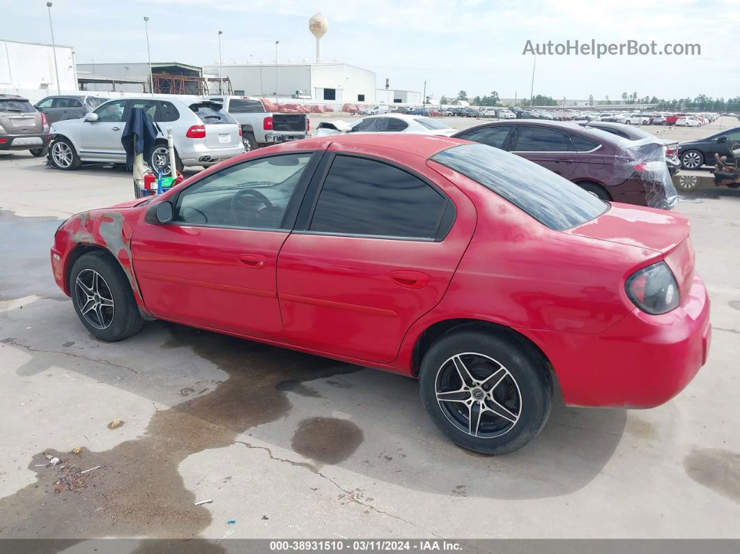 2004 Dodge Neon Sxt Red vin: 1B3ES56C34D526072