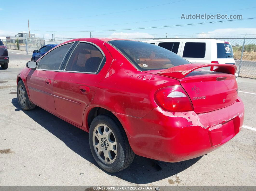 2004 Dodge Neon Sxt Red vin: 1B3ES56C34D575983