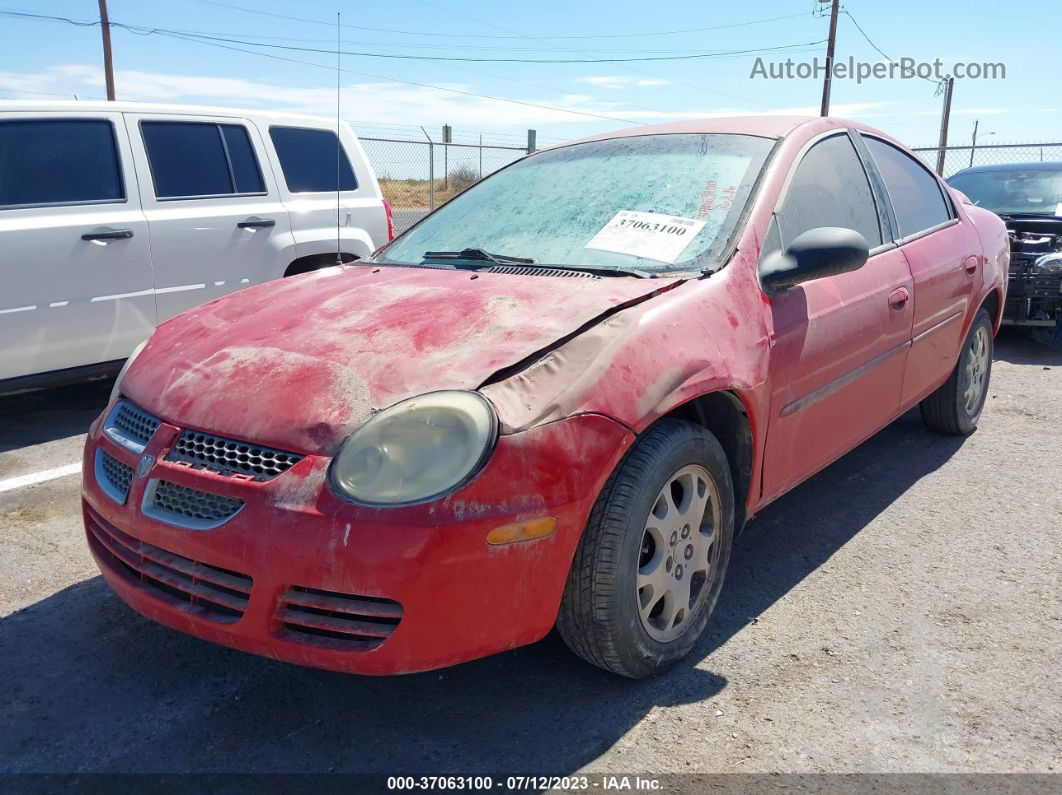 2004 Dodge Neon Sxt Red vin: 1B3ES56C34D575983