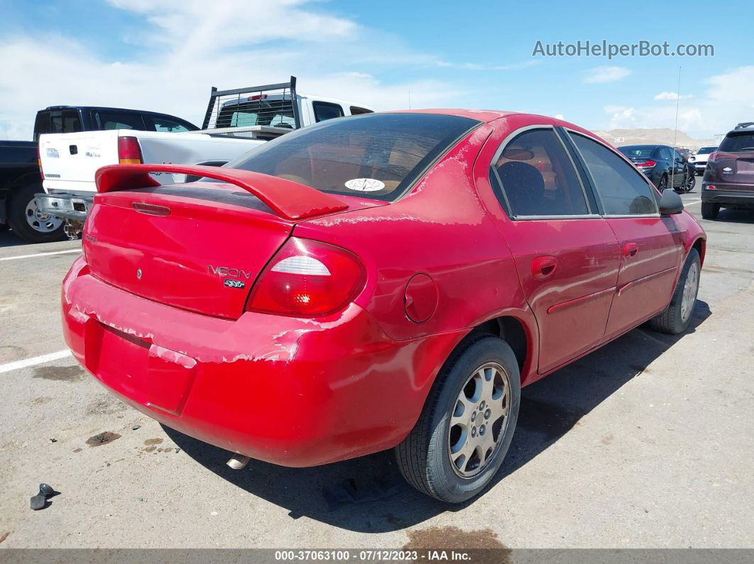 2004 Dodge Neon Sxt Red vin: 1B3ES56C34D575983