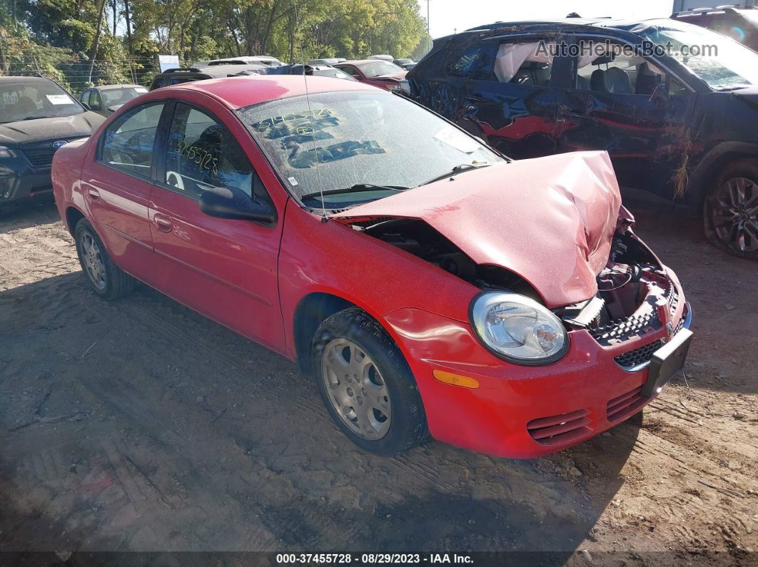 2004 Dodge Neon Sxt Red vin: 1B3ES56C34D610568