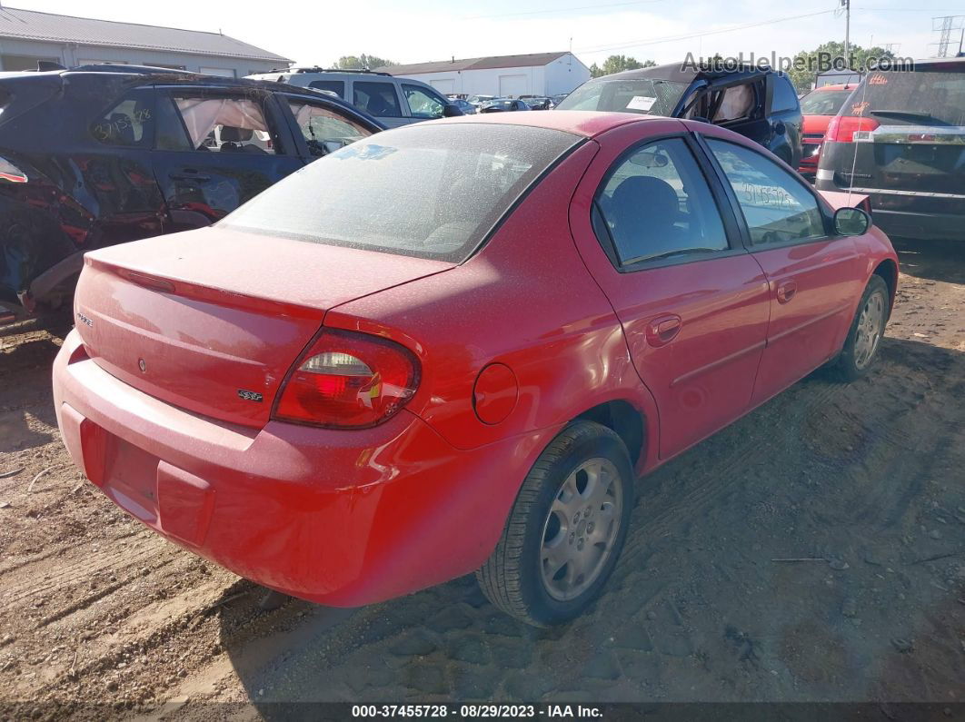 2004 Dodge Neon Sxt Red vin: 1B3ES56C34D610568