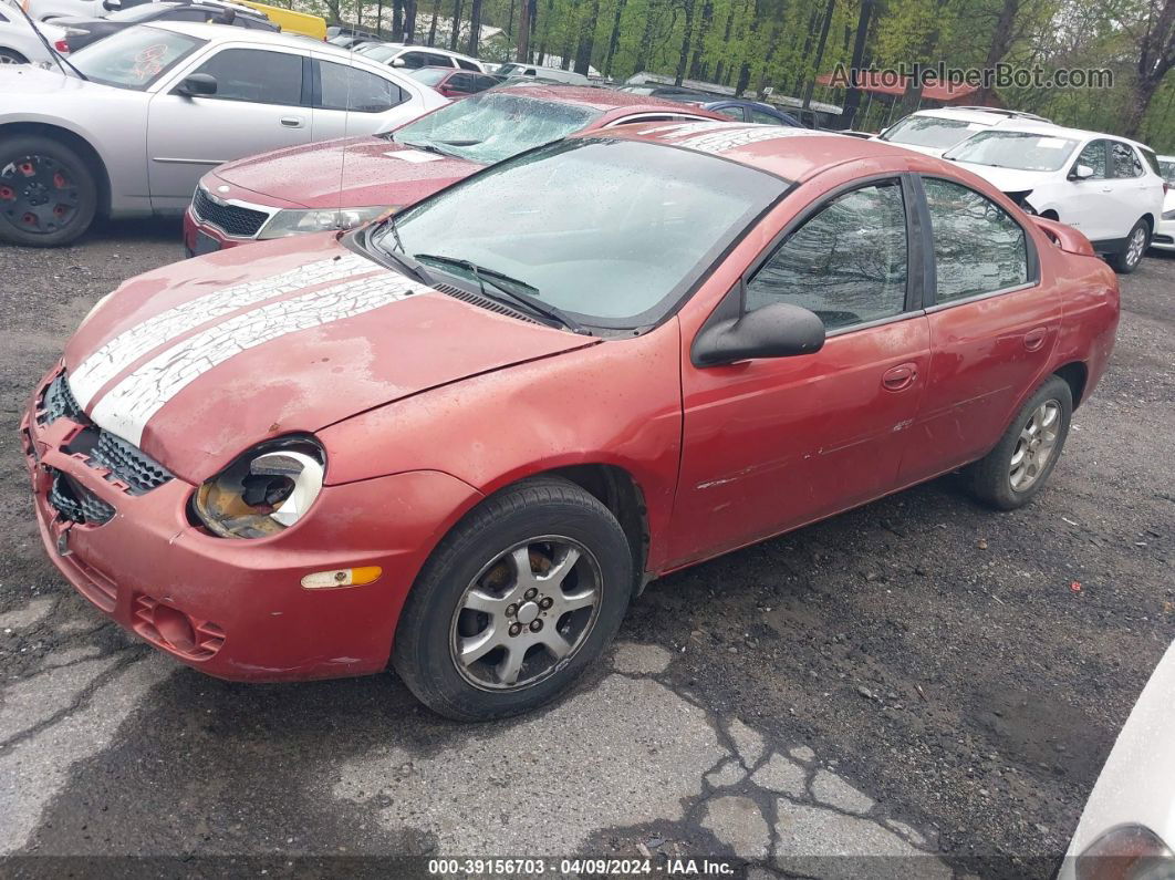 2004 Dodge Neon Sxt Red vin: 1B3ES56C54D542225