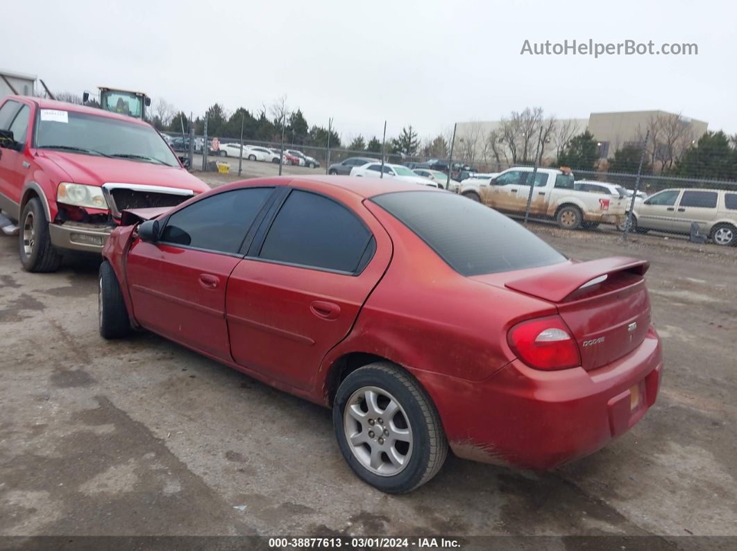 2004 Dodge Neon Sxt Red vin: 1B3ES56C64D504891