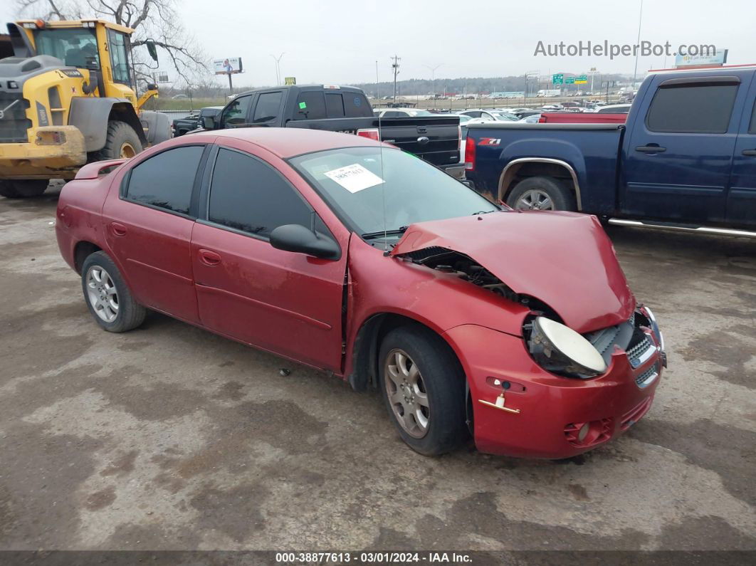 2004 Dodge Neon Sxt Red vin: 1B3ES56C64D504891