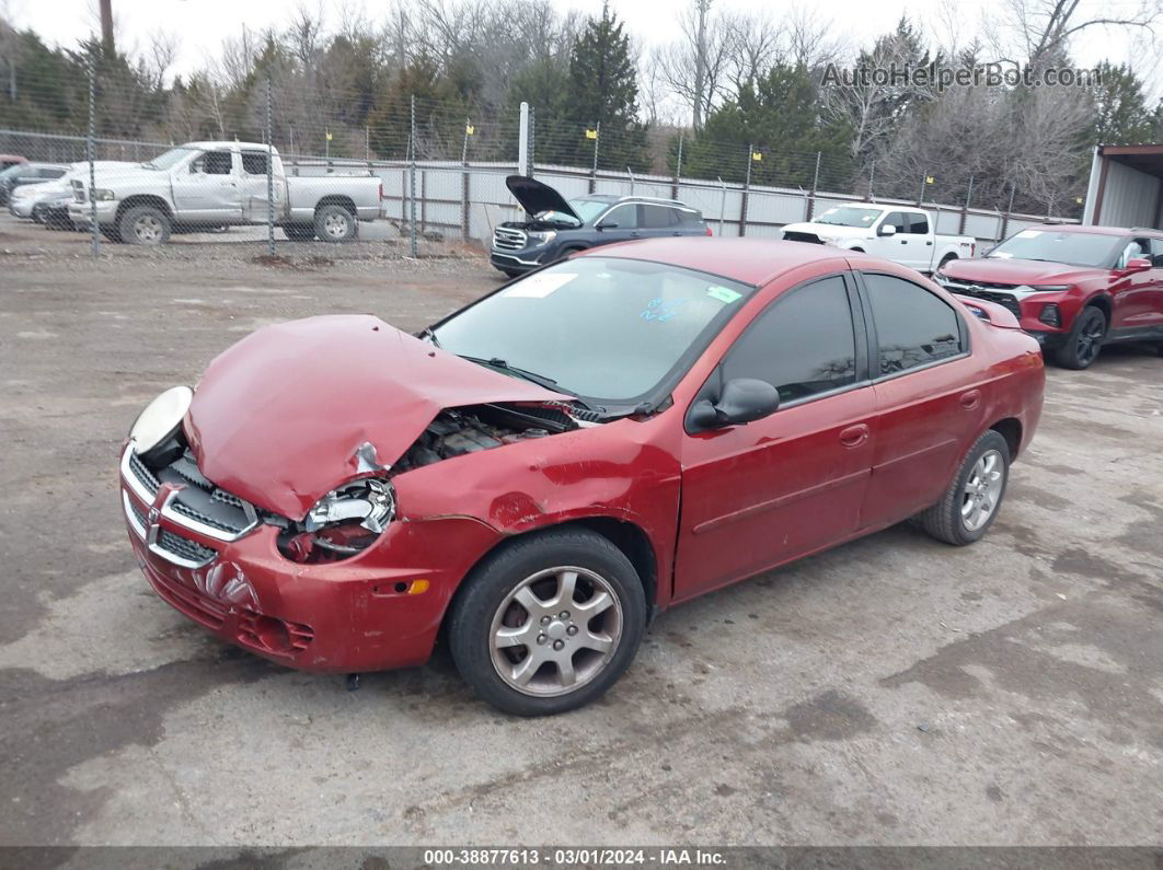 2004 Dodge Neon Sxt Red vin: 1B3ES56C64D504891