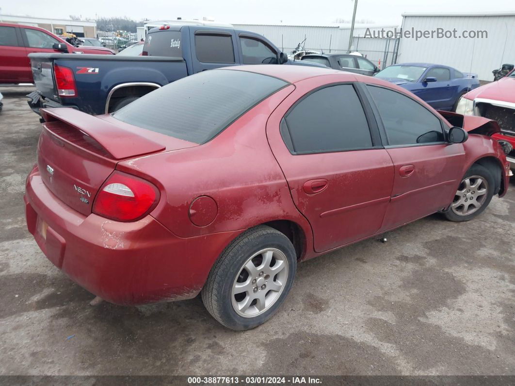 2004 Dodge Neon Sxt Red vin: 1B3ES56C64D504891