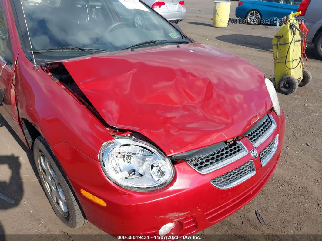 2004 Dodge Neon Sxt Red vin: 1B3ES56C64D524168