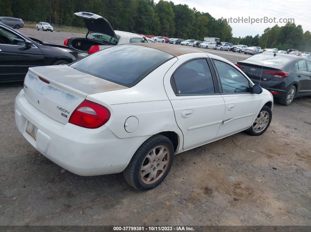 2004 Dodge Neon Sxt White vin: 1B3ES56C64D525563