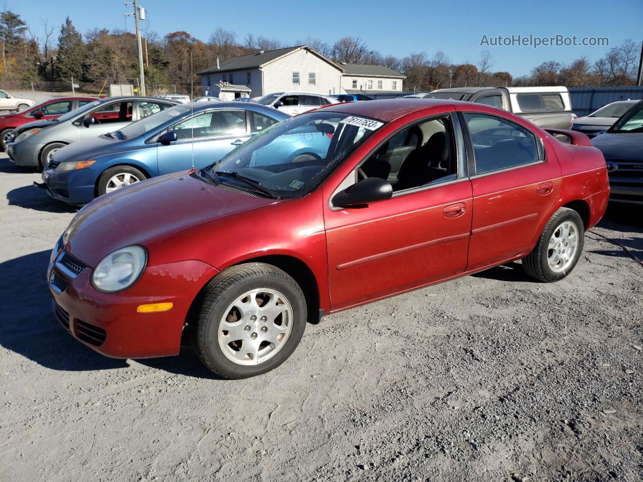 2004 Dodge Neon Sxt Red vin: 1B3ES56C74D513597