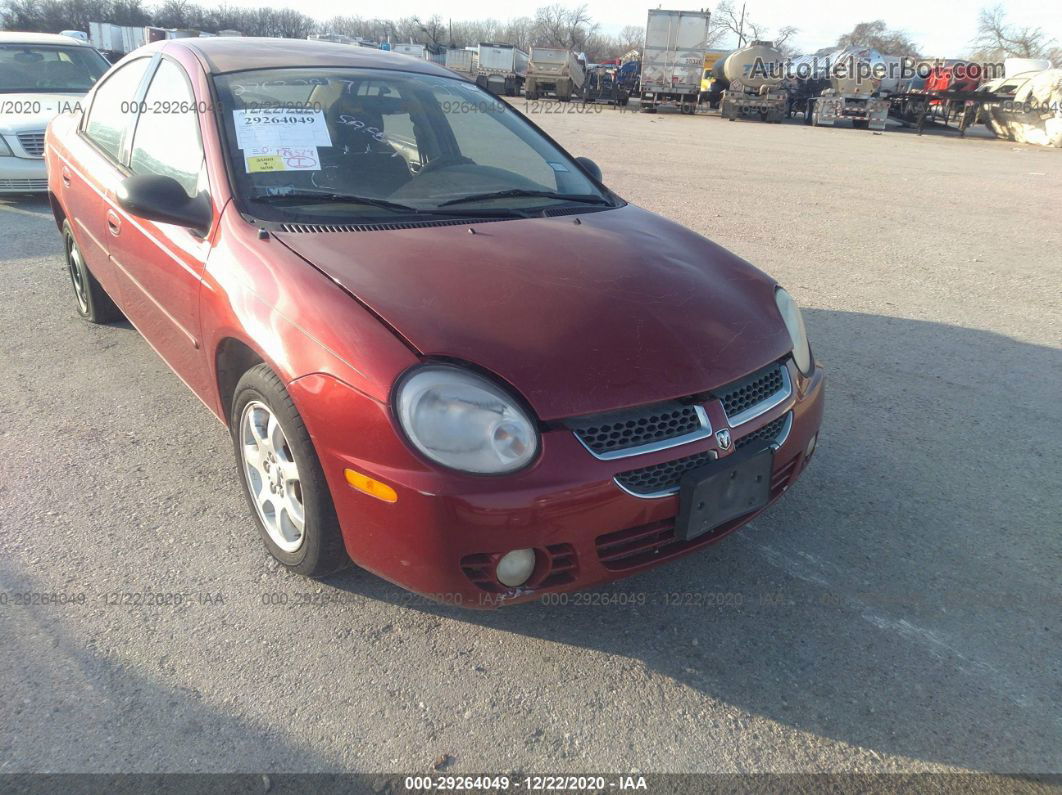 2004 Dodge Neon Sxt Red vin: 1B3ES56C74D535776