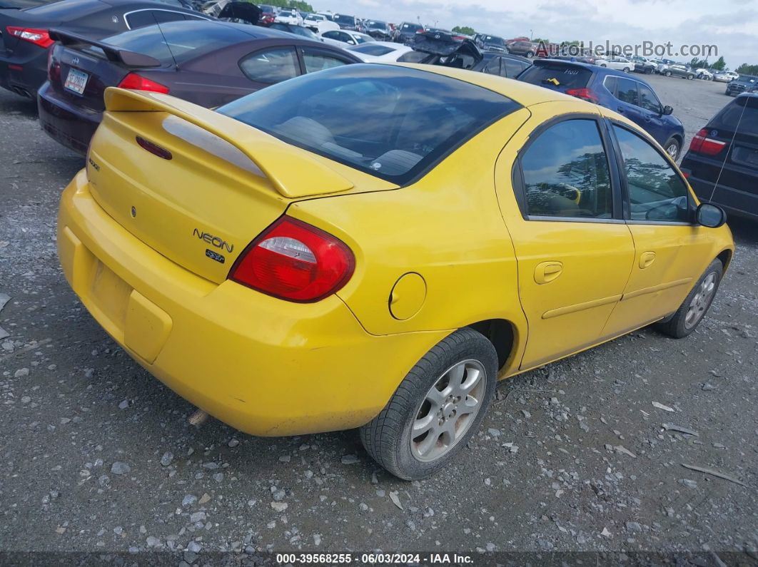 2004 Dodge Neon Sxt Yellow vin: 1B3ES56C74D617295