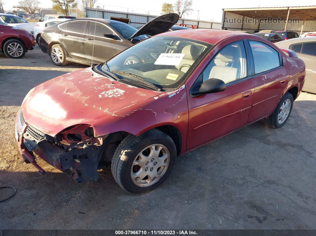 2004 Dodge Neon Sxt Maroon vin: 1B3ES56C84D511549