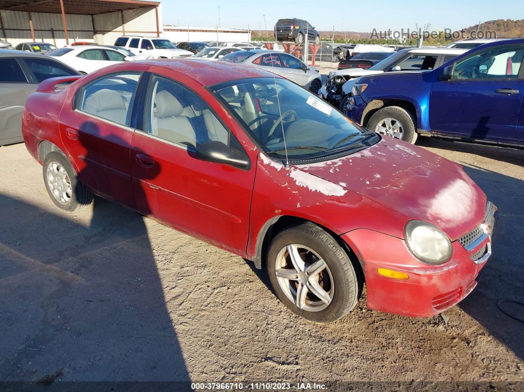 2004 Dodge Neon Sxt Maroon vin: 1B3ES56C84D511549