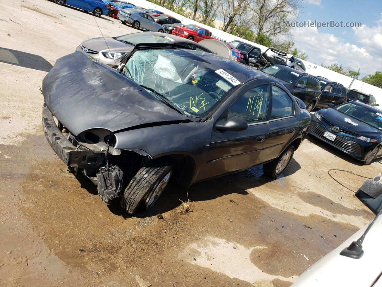 2004 Dodge Neon Sxt Серый vin: 1B3ES56C84D534698