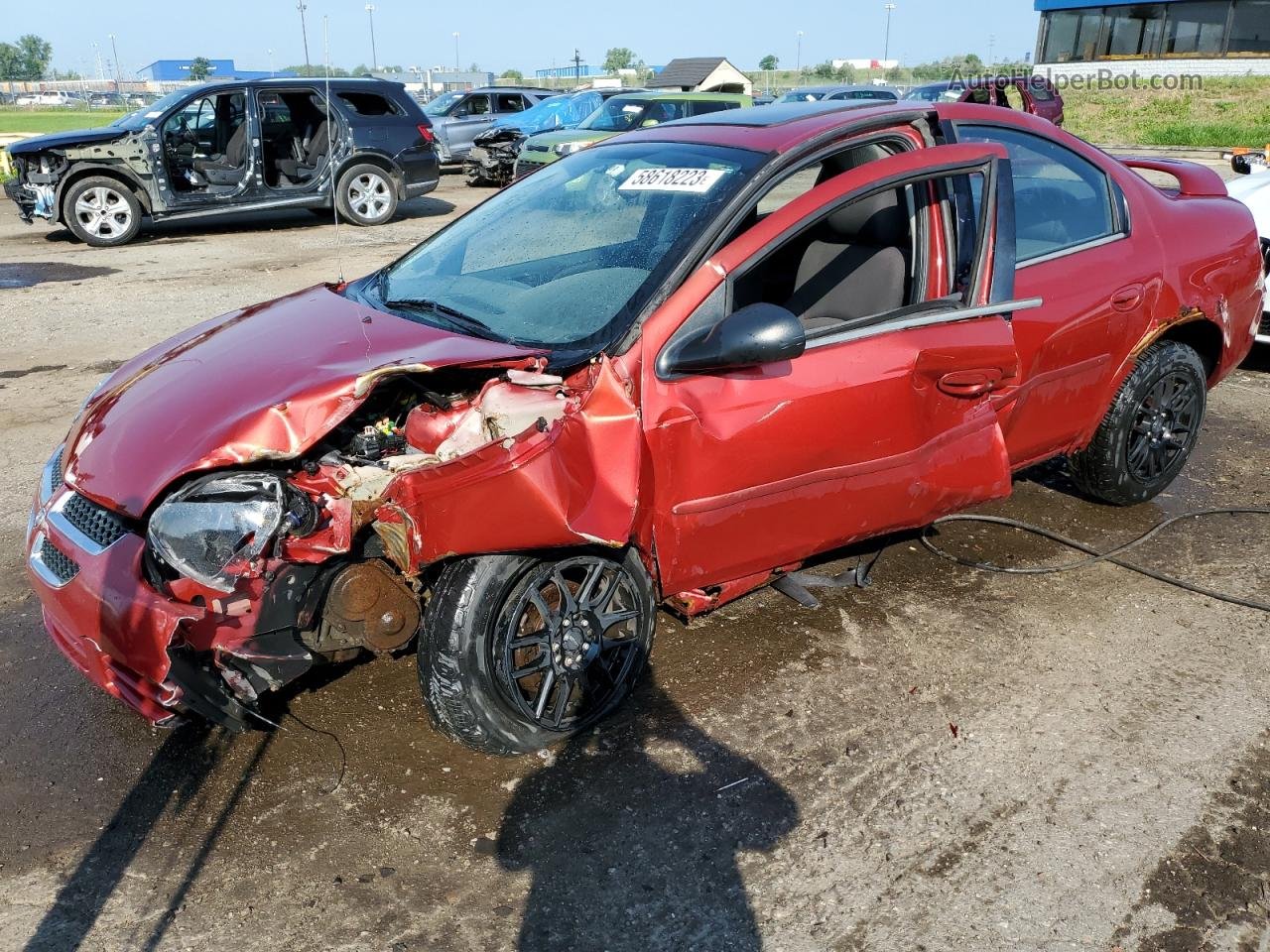 2004 Dodge Neon Sxt Red vin: 1B3ES56C84D538279