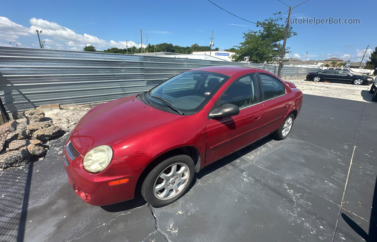 2004 Dodge Neon Sxt Red vin: 1B3ES56C94D552272