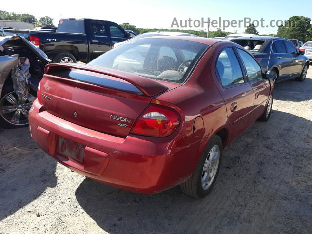 2004 Dodge Neon Sxt Red vin: 1B3ES56CX4D510497