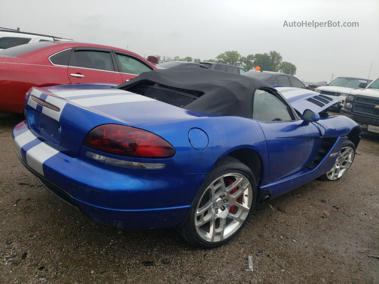 2008 Dodge Viper Srt-10 Синий vin: 1B3JZ65Z38V200164