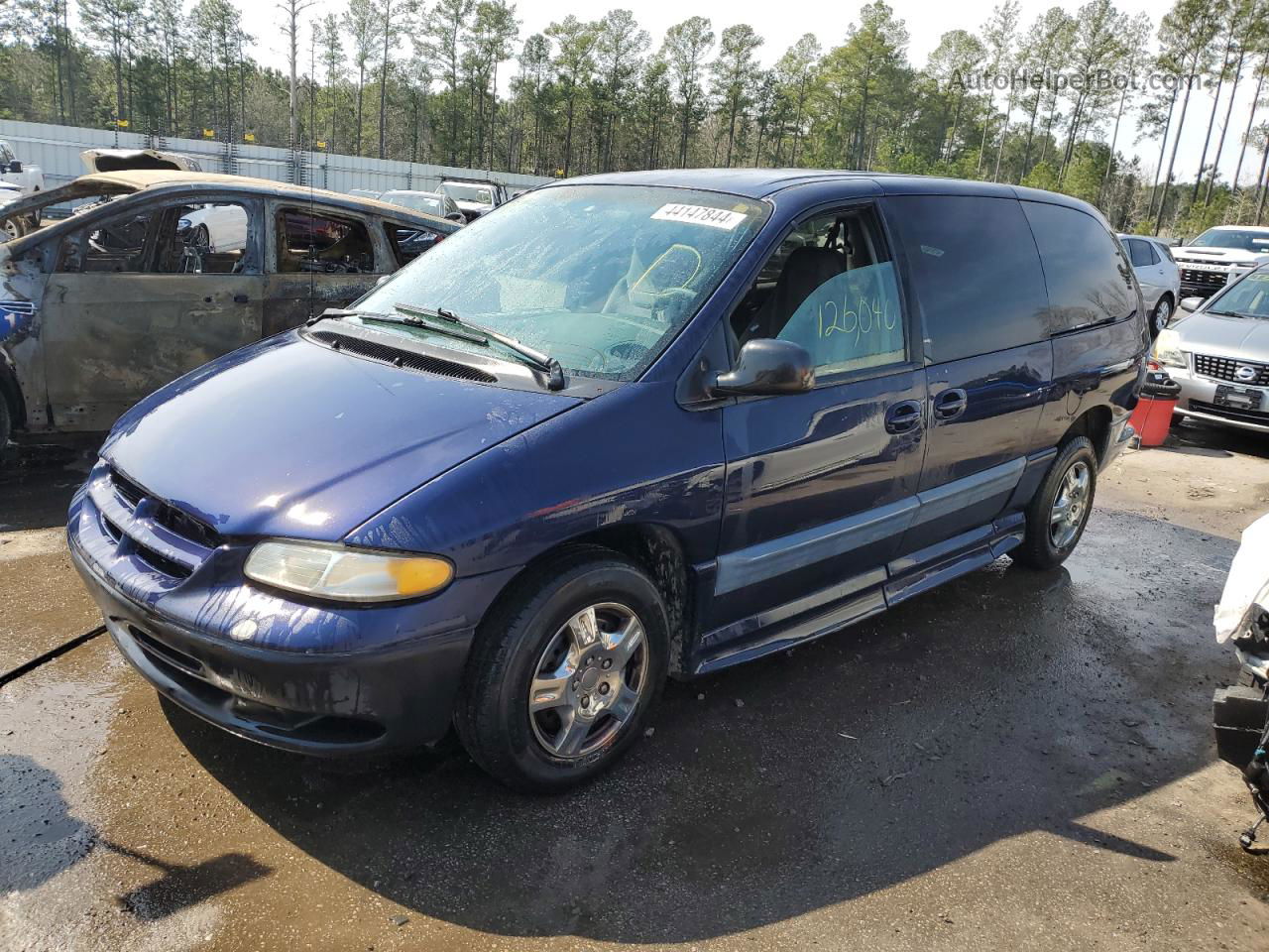 2000 Dodge Grand Caravan Se Blue vin: 1B4GP44G7YB737069