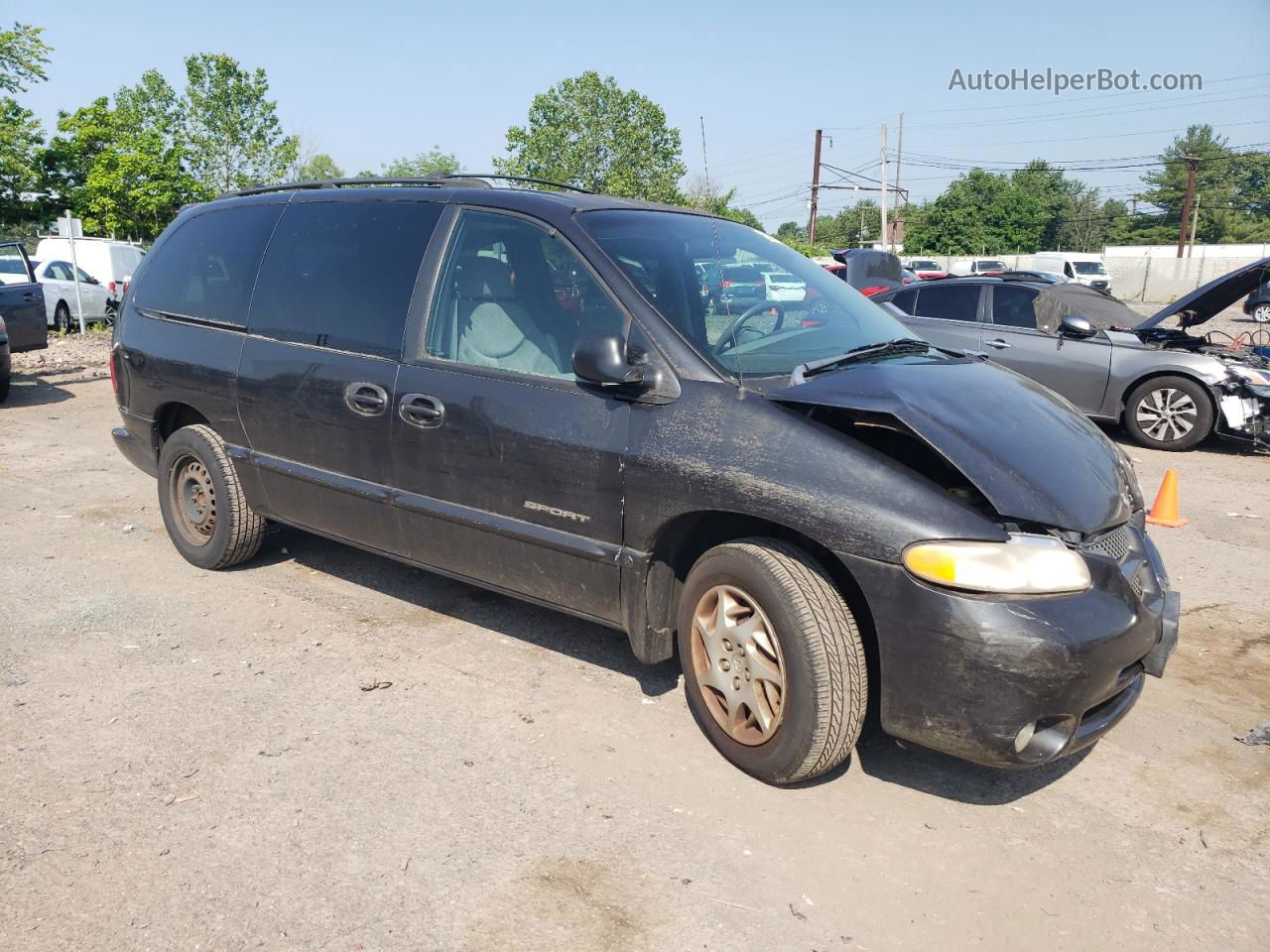 2000 Dodge Grand Caravan Se Black vin: 1B4GP44G9YB617449