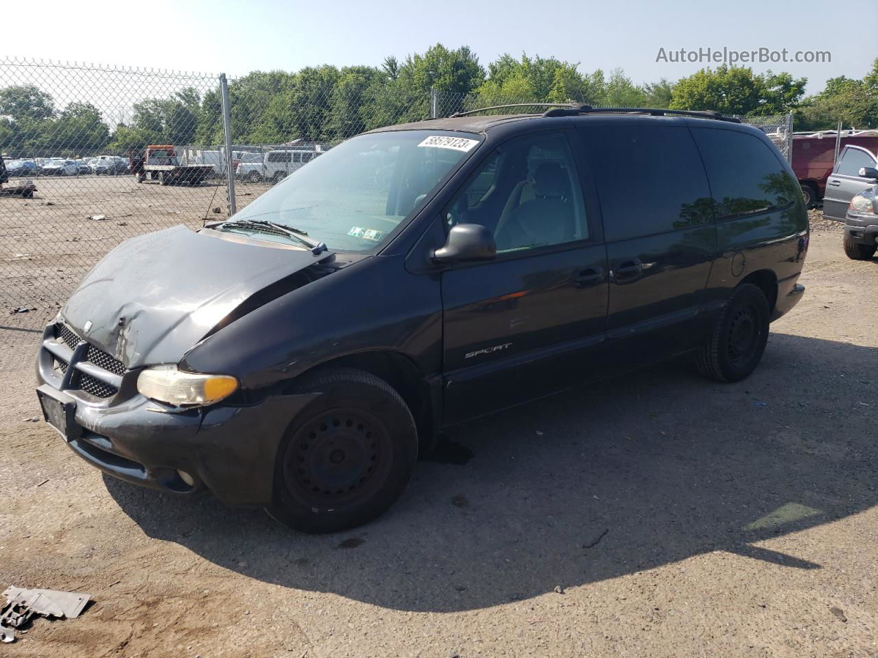 2000 Dodge Grand Caravan Se Black vin: 1B4GP44G9YB617449