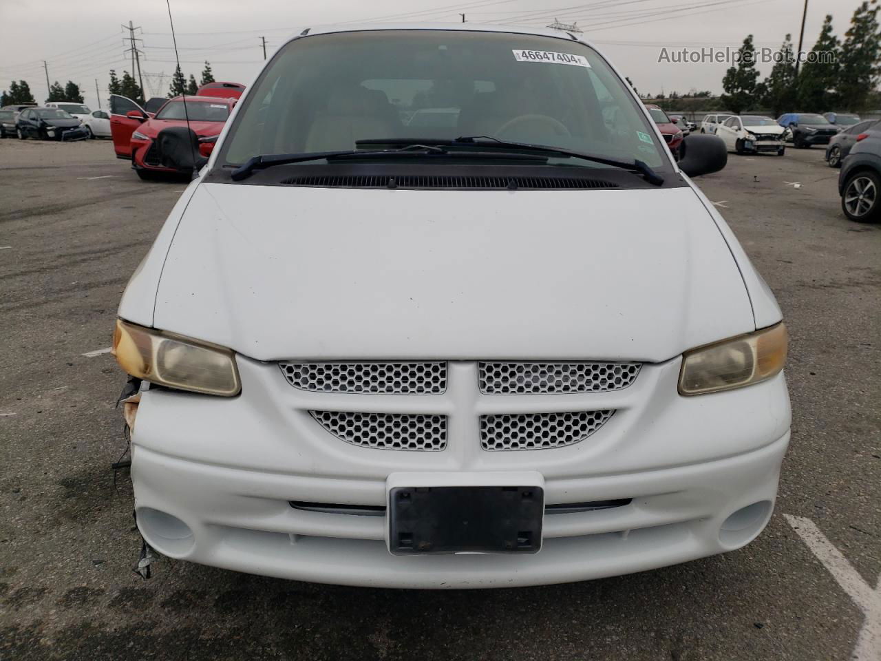 2000 Dodge Grand Caravan Le White vin: 1B4GP54L8YB509309