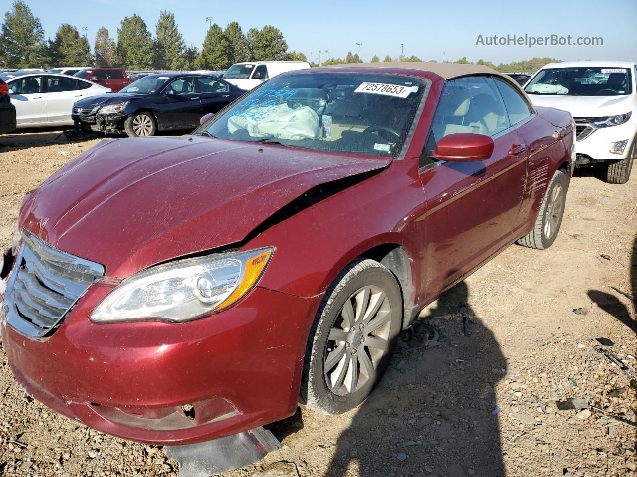 2014 Chrysler 200 Touring Red vin: 1C3BCBEB2EN157999